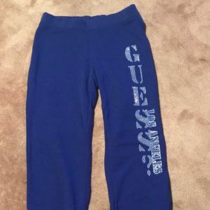 Women's Guess Los Angeles Sequin Sweatpants Blue Size S